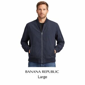 Banana Republic black Bomber Jacket Men’s Size Large Full Zip